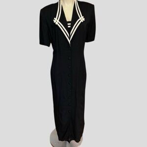Vintage Tradition Black Maxi Dress